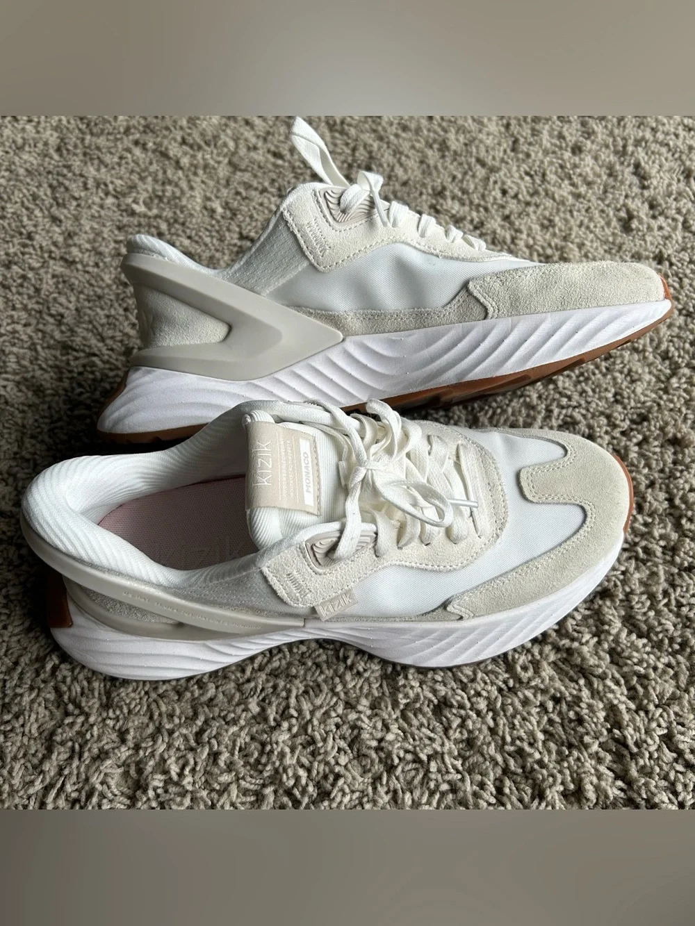 Kizik Monaco Shoes Womens 8.5 White Moonbeam Hands Free Slip On Comfort Sneakers